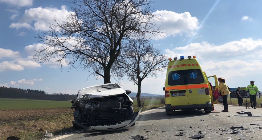 Dopravní nehoda na silnici Šternberk - Olomouc